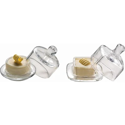 Image de Beurrier rond en verre avec couvercle APS 20 ml Verre2 cl
