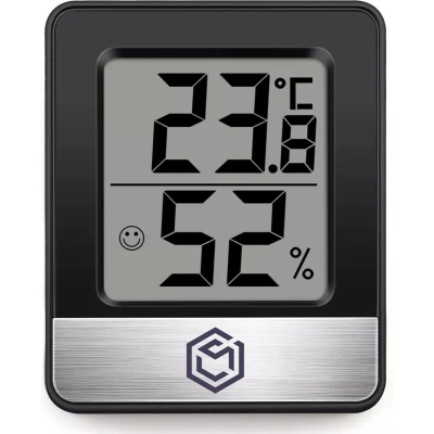 Afbeelding van Ease Electronicz Hygrometer Luchtvochtigheidsmeter Digitaal Weerstation Vochtigheidsmeter Thermometer voor Binnen Inclusief batterij