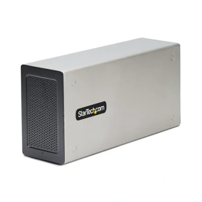 Afbeelding van StarTech.com 2TBT3 PCIE ENCLOSURE laptop dock &amp; poortreplicator Bedraad Zilver