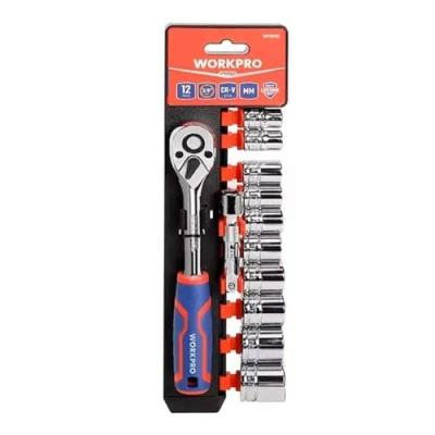 Afbeelding van Dopsleutelset Workpro 3/8&quot; 12 Onderdelen