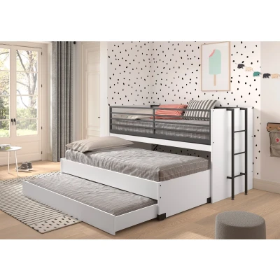 Afbeelding van Vipack Sam halfhoogslaper (met bureau, logeerbed en lade) Wit