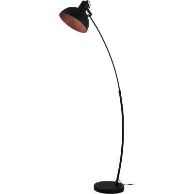 Afbeelding van EGLO Jaafra Vloerlamp Staande lamp E27 158 cm booglamp Zwart/Koper