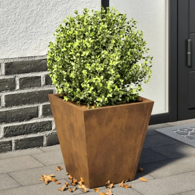Afbeelding van vidaXL Plantenbakken 2 st 30x30x30 cm cortenstaal