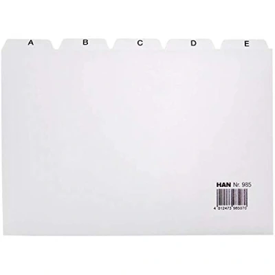 Image de HAN intercalaire A Z pour fiches, PP, A5 paysage, gris, 25