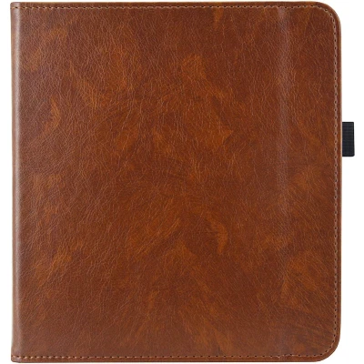 Afbeelding van iMoshion Ereader Cover / Hoesje Geschikt voor Kobo Forma Luxe Effen Bookcase Bruin