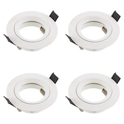 Afbeelding van SEBSON 4 x inbouwspot plafond incl. GU10 fitting montagegat Ø 65 mm, 80 24 aluminium wit, led/halogeen