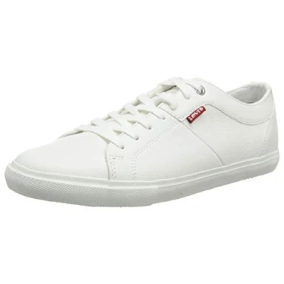 Afbeelding van Levi&#039;s Woods Sneakers laag, Heren, Maat: 40, Brilliant white Hoogwaardig imitatieleer