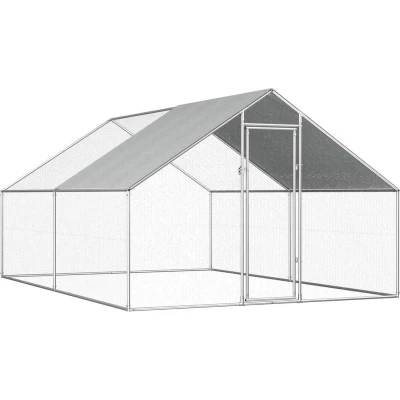 Afbeelding van vidaXL Kippenhok 2,75x4x1,92 m gegalvaniseerd staal