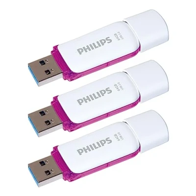 Afbeelding van Philips Pen Drive 64 GB USB 3.0 FM64FD75E Speed Stick, GB, met dop en sleutelring, 3 stuks