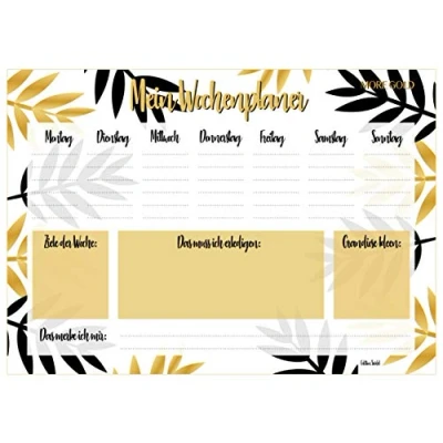 Afbeelding van Edition Seidel Bureauonderlegger, weekplanner, A3 To Do 25 vellen, afscheurblok, school, kantoor, goud