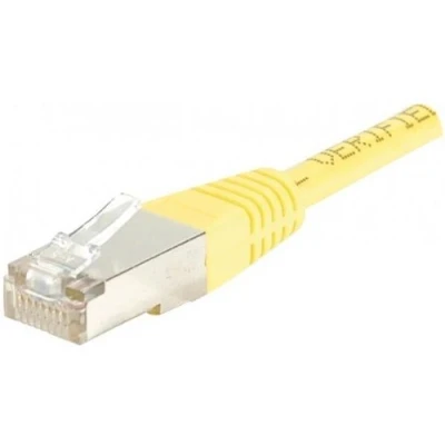 Afbeelding van Exertis Connect Patchkabel F/UTP, CAT.6, geel, 20,0 m met bijzonder smalle knikbeveiliging (F/UTP, CAT6, 20 m), Netwerkkabel