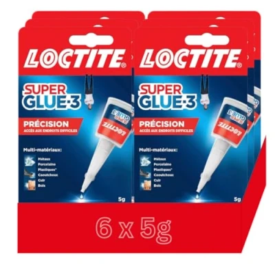 Afbeelding van Super Glue 3 Precisie 5 g secondelijm voor alle materialen, sterke lijm nauwkeurige reparaties, sneldrogende transparante flashlijm (6 x g)