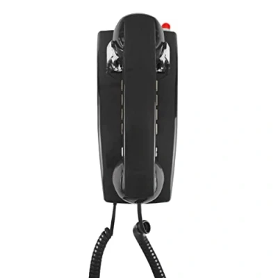 Afbeelding van Opis WallFon Cable in zwart: nostalgie bedrade wandtelefoon voor echte retro liefhebbers