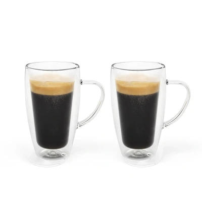 Afbeelding van Bredemeijer Double walled glass coffee/tea 295ml s/2