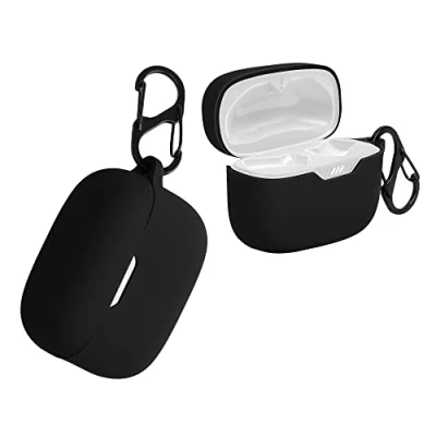 Afbeelding van kwmobile Hoes geschikt voor JBL Tune 230 NC TWS / T230NC Siliconen cover oordopjes in zwart