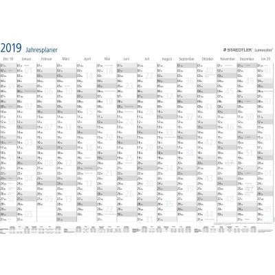 Afbeelding van Staedtler 641 YP 1DE Muurkalender Duits 14 maanden / 1 kant stuk(s)