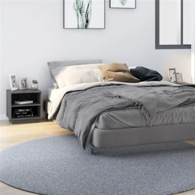 Afbeelding van Nachtkastjes 2 st 40x34x40 cm massief grenenhout grijs