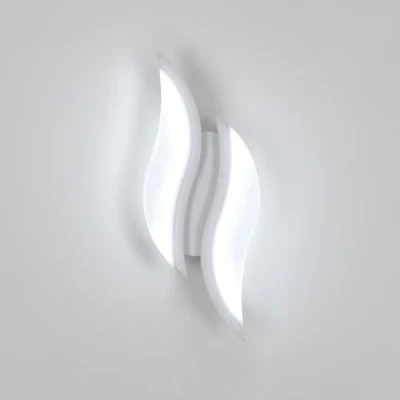 Afbeelding van Comely Moderne led wandlamp, 20 W, 6500 K, koudwit licht, lamp van acryl en ijzer, binnenverlichting voor hal, trap, woonkamer, wit