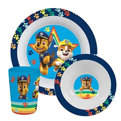 Afbeelding van Paw Patrol p:os 33561 3 delig ontbijtset met bord, kom en beker, van kunststof, vaatwasser/magnetronbestendig