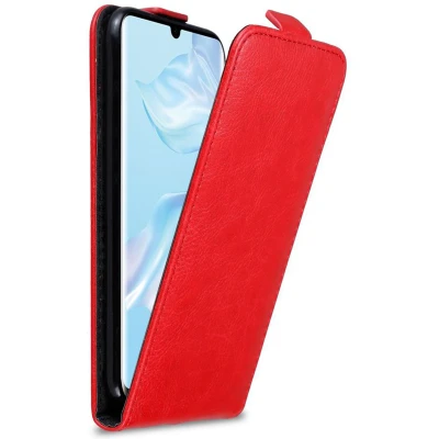 Afbeelding van Cadorabo Hoesje geschikt voor Huawei P30 PRO in APPEL ROOD Beschermhoes flip design Case Cover met magnetische sluiting