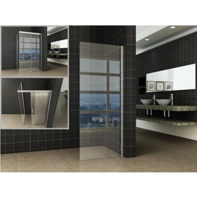 Afbeelding van Wiesbaden Side zijwand voor Softclose 2.0 schuifdeur en Slide nisdeur 120 cm 8 mm Nano