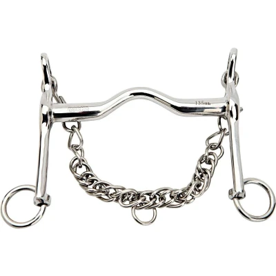 Afbeelding van Horka Dressuurstang Met Tongboog 18 Mm Rvs Maat 13,5