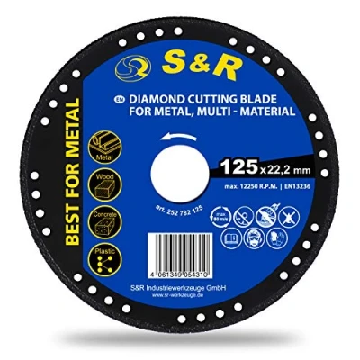 Afbeelding van S&amp;R Diamantschijf 125 Snijd alles Slijpschijf ijzer, metaal, hout, steen, kunststof. 115 en mm