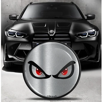Afbeelding van Biomar Labs Badge voor motorkap en kofferbak compatibel met BMW embleem 82 mm 51148132375 zilver EO 8