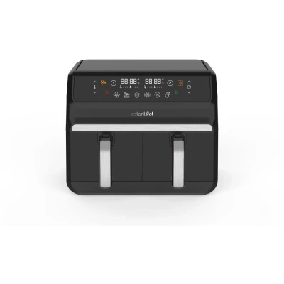 Afbeelding van Instant Pot Vortex Dual 8 l, digitale heteluchtfriteuse, zwart, in 1, intelligent programma, frituren, bakken, braden, grillen, uitdrogen, opwarmen, SyncCook en SyncFinish 1550 1850 W