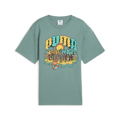 Afbeelding van Graphics III T shirt voor Heren, Groen, Maat 9 10Y PUMA