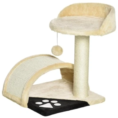 Afbeelding van PawHut Krabboom met speelballen kattenkrabboom krabpaal sisaltouw D30 033 1