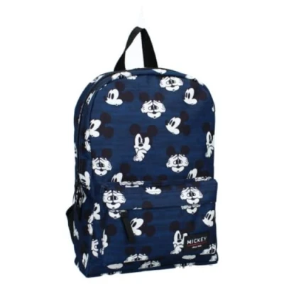 Afbeelding van mybagstory Rugzak Mickey Mouse Blauw Disney Kind School Kinderdagverblijf Kinderkamer Schooltas Jongen Maat 33 cm Verstelbare bandjes Cadeau idee, Zwart, zwart.