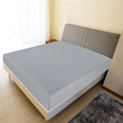 Afbeelding van Hoeslaken jersey 180x200 cm katoen grijs