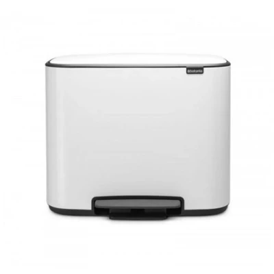 Image de Poubelle à pédale 2 seaux 11+23l blanc Brabantia 121142