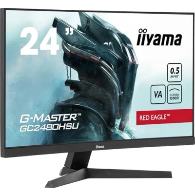Afbeelding van IIYAMA 24&quot;WIDE LCD G Master Red Eagle 1920 x 1080 Curved VA panel USB Hub (2xOut v2.0) FreeSync 300 cd/m² 80.000.000:1 ACR