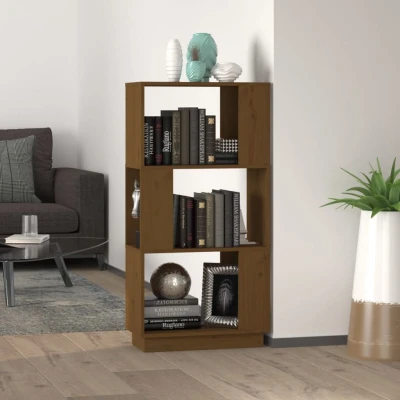 Afbeelding van Boekenkast/kamerscherm 51x25x101 cm grenenhout honingbruin
