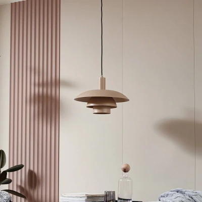 Afbeelding van Lindby hanglamp 1licht Metaal E27 zandbeige