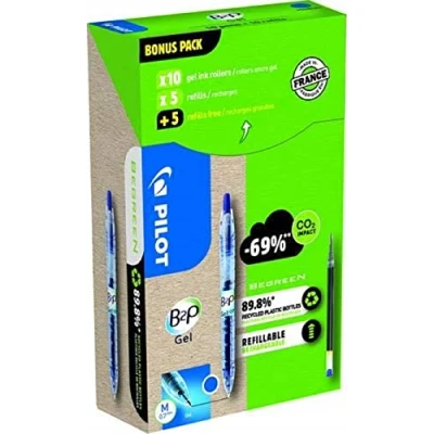 Afbeelding van Pilot Greenpack WLT556206 B2P Eco Gel Navullingen, 0,7 mm, blauw, 10 stuks