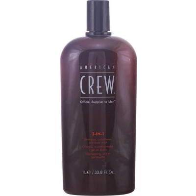 Afbeelding van American Crew 3IN1 SHAMPOO, Conditioner AND BODY WASH Douchegel, Heren, Maat: 1000 ml, /