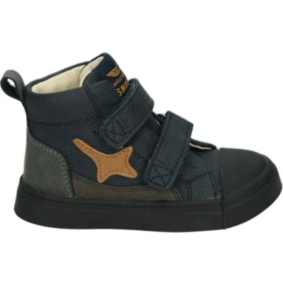 Afbeelding van Shoesme Sneakers hoog voor kinderen, Maat: 26, Blauw Leer/ synthetisch