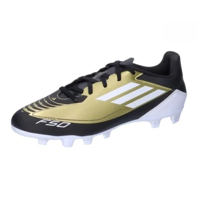 Afbeelding van adidas Performance F50 CLUB FXG Messi Voetbalschoenen met Kunststof noppen, Heren, Maat: 46, Gold metallic/footwear white/core black