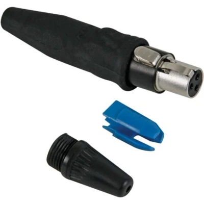 Afbeelding van REAN by Neutrik TINY 3 POLIG KABELDEEL, ZWART, VERGULDE CONTACTEN