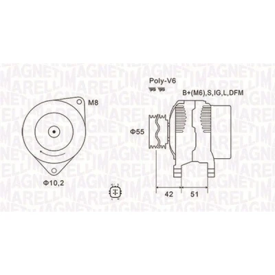 Afbeelding van Dynamo / Alternator MAGNETI MARELLI 063732126010