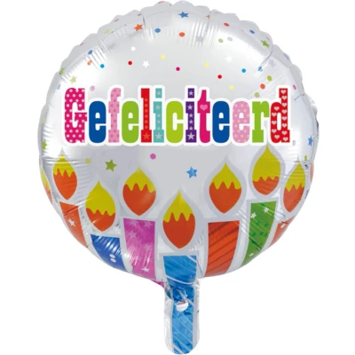 Afbeelding van Helium ballon Gefeliciteerd 45 cm Leeg