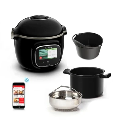 Afbeelding van Moulinex Cookeo Touch Wifi smart multicooker hogedruk 6 liter 250 geïntegreerde recepten en gratis via touchscreen + taartvorm 18 cm YY5297FB