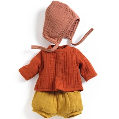 Afbeelding van Djeco poppenkledingset pomea mandarine 32 cm