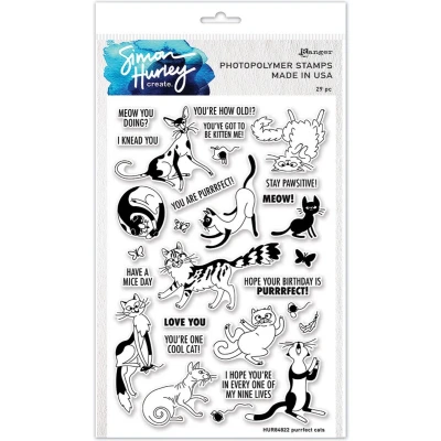 Afbeelding van Ranger Simon Hurley create. Clear Stamp Set Purrfect Cats