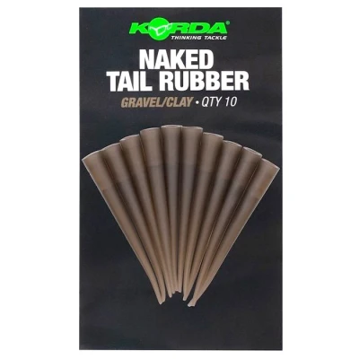 Image de Korda Naked Tail Rubber (10 pcs) Kleur : Gravel Clay
