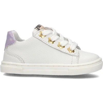 Afbeelding van Develab 44708 Sneakers Leren Sneaker Meisjes Wit Maat 26