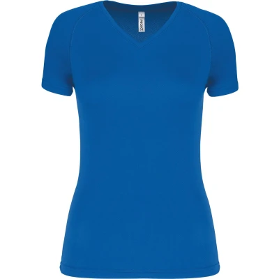 Afbeelding van PROACT Dames sport t shirt V hals PA477 Aqua Blue